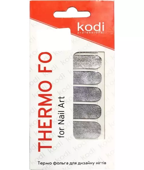 Kodi / Термо фольга для дизайну нігтів / Срібло