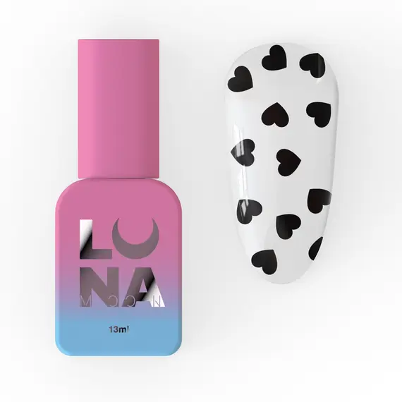 LUNA / Top Romantic Black / прозорий з чорними серцями / 13 мл