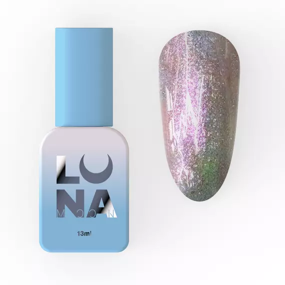 LUNA / Гель-лак / Color №202 / теплий рожевий з дрібним рідким шимером та ефектом втирання / 13 мл