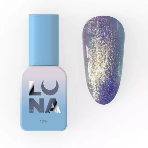 LUNA / Гель-лак / Color №203 / золотисто-лаймовий з фіолетовим шимером з ефектом втирання хамелеон / 13 мл
