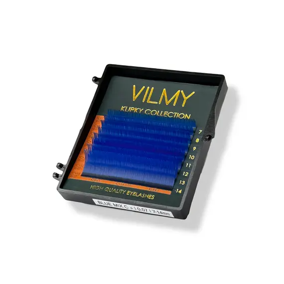 Вії VILMY / KLIPKY / blue / Мікс / 8 ліній