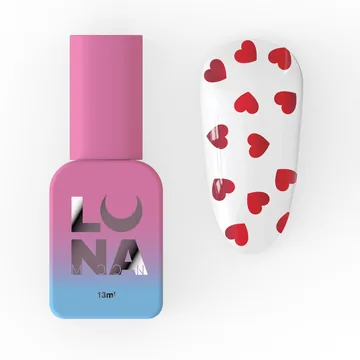 LUNA / Top Romantic / прозорий з червоними серцями / 13 мл