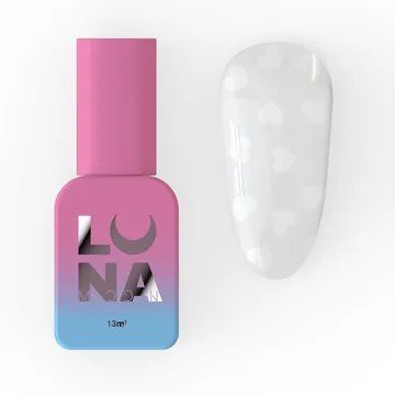LUNA / Top Romantic White / прозорий з білими серцями / 13 мл