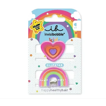 Invisibobble / Заколка для волосся / CLIPSTAR GLOW KIDS Happy Heart