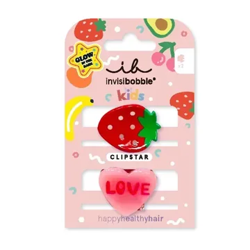 Invisibobble / Заколка для волосся / CLIPSTAR GLOW KIDS Frutti Strawberry