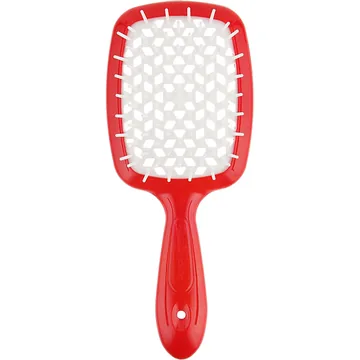 Janeke / Гребінець для волосся / червона з білим / Superbrush