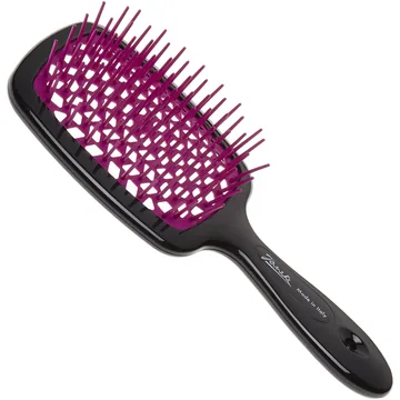 Janeke / Гребінець для волосся / Чорний з фуксією / Superbrush