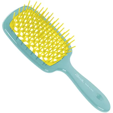Janeke / Гребінець для волосся / Бірюзовий з жовтим /  Superbrush