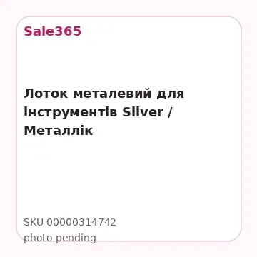 Лоток металевий для інструментів Silver / Металлік