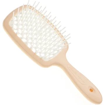Janeke Superbrush / Гребінець для волосся / Пудровий з білим