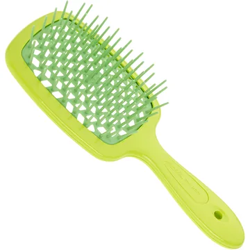 Janeke Superbrush / Гребінець для волосся / Жовтий з зеленим
