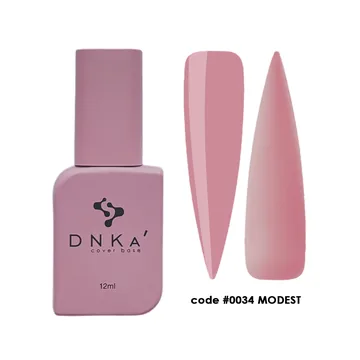 DNK'a / Cover Base #0034 / Modest / теплий рожевий / 12 мл